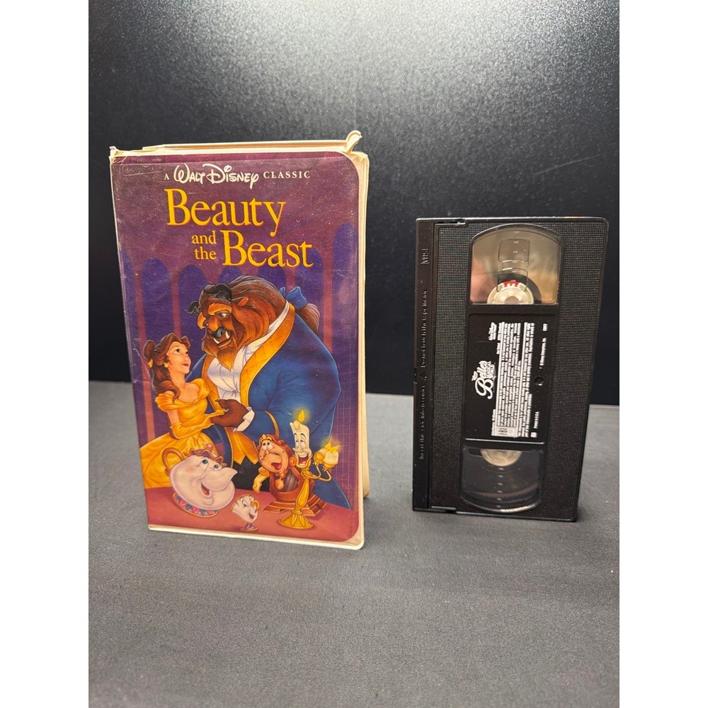 Disney‎ Beauty and the Beast Classic VHS White Clamshell Tested